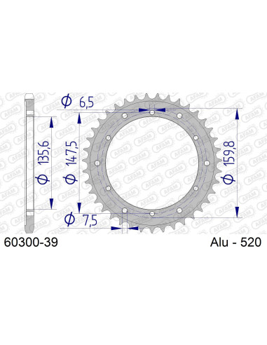 Kit chaîne alu FANTIC 245/247 KRO 1989-1990   