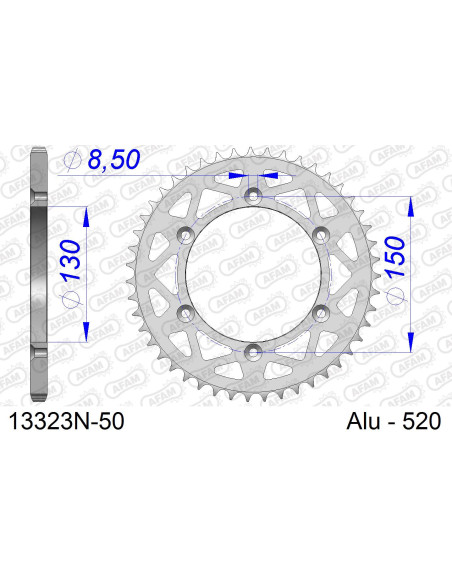 Kit chaîne alu FANTIC XXF 250 2022   
