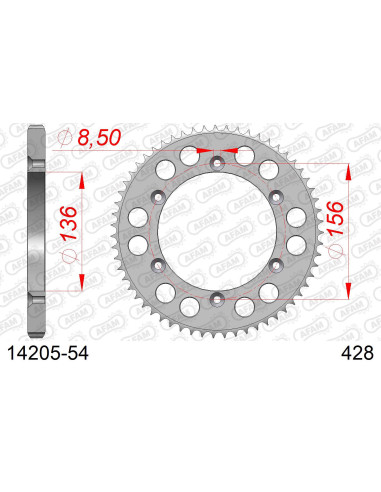 Kit chaîne acier HUSQVARNA SMR 125 2011-2013   