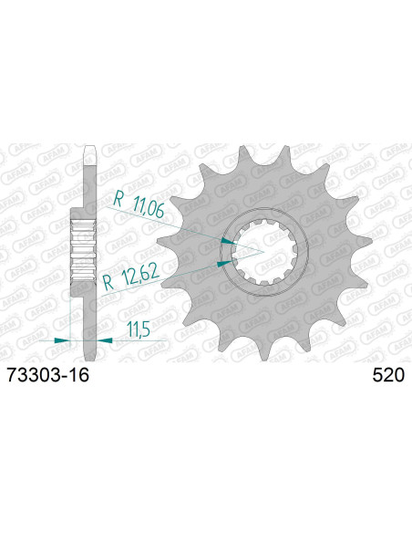 Kit chaîne acier HVA 701 VITPILEN 2018-2020   