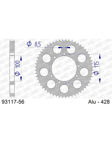 Kit chaîne alu HUSQVARNA CH 125 WXE 2005-2005   
