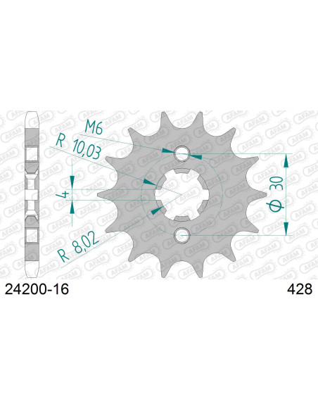 Kit chaîne alu HUSQVARNA CH 125 SM RACING 2005-2005   