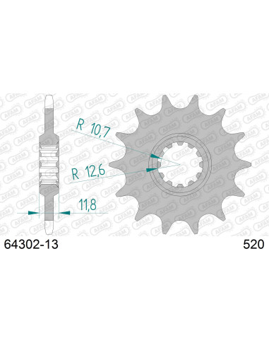 Kit chaîne alu HUSQVARNA CR125 1985-1986   
