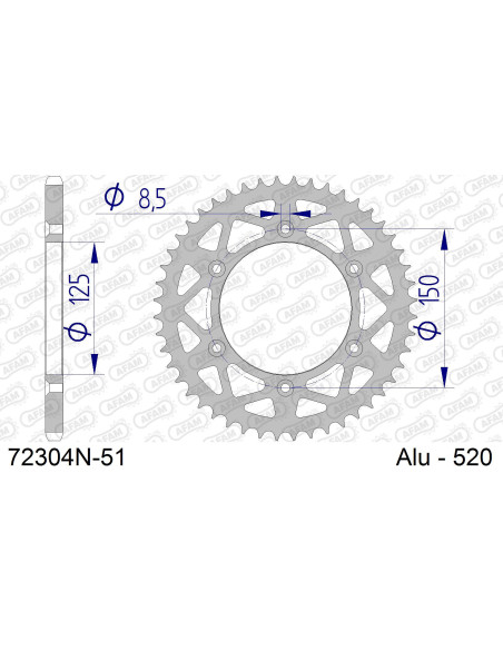 Kit chaîne alu HVA FC 450 2023   