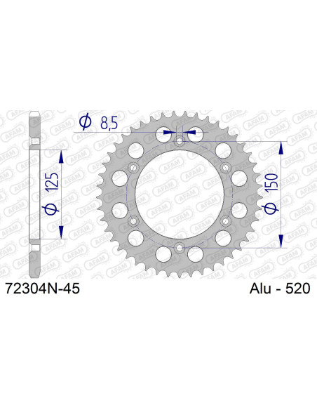 Kit chaîne alu HVA 701 ENDURO 2016   