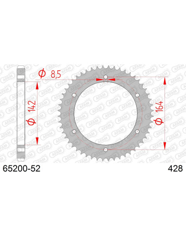 Kit chaîne acier HYOSUNG GT 125 NAKED 2003-2015   