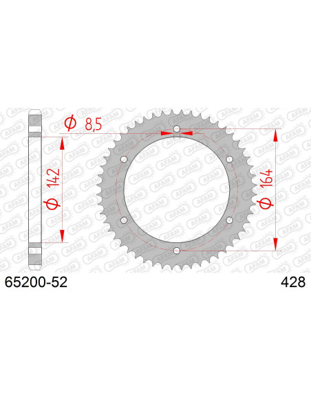 Kit chaîne acier HYOSUNG GT 125 NAKED 2003-2015   