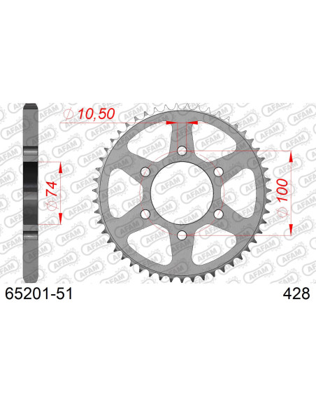 Kit chaîne acier HYOSUNG 125 BOBBER 2019-2020   
