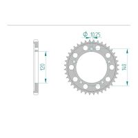 AFAM COURONNE ALU au pas de 525