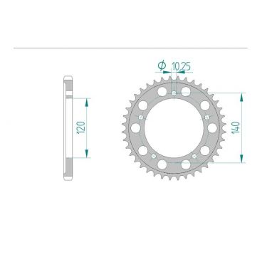 AFAM COURONNE ALU au pas de 525