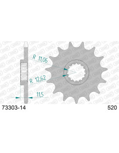 Kit chaîne alu KTM 350 LC/4 1993-1995    2