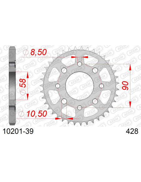 Kit chaîne acier KYMCO 125 HIPSTER II 2006-2007   