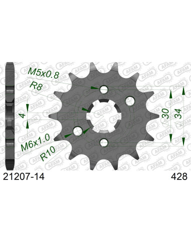 Kit chaîne acier RIEJU 125 MARATHON AC 2009-2011   