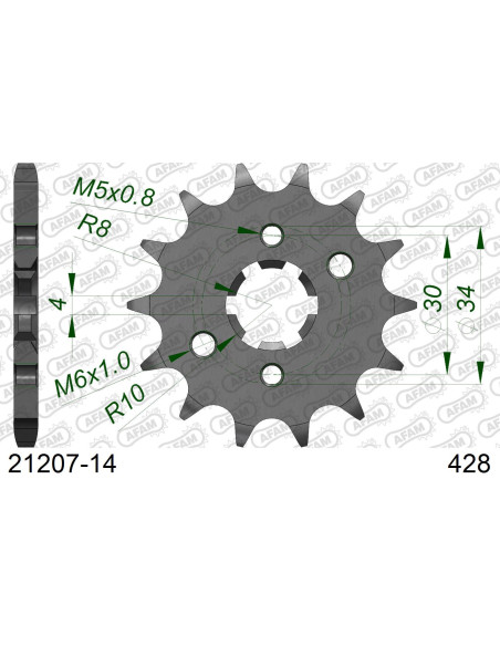 Kit chaîne acier RIEJU 125 MARATHON AC 2009-2011   