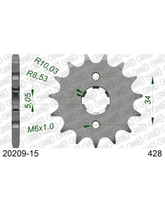 Kit chaîne acier RIEJU MARATHON 125 AC SM 2012-2020    2