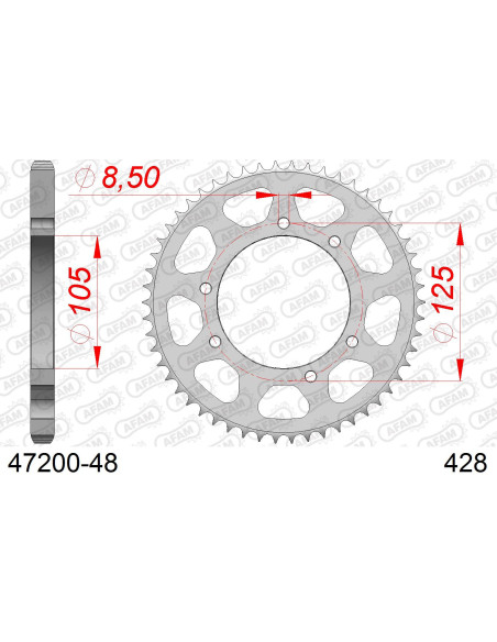 Kit chaîne acier RIEJU MARATHON 125 AC SM 2012-2020   