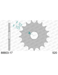 Kit chaîne acier TRIUMPH 900 STREET CUP 2017-2019    2