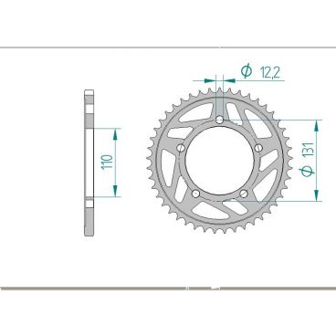 AFAM COURONNE ALU au pas de 520 HARD S 1000 RR