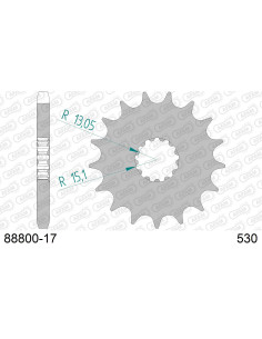Kit chaîne acier TRIUMPH 1050 SPEED TRIPLE S/RS 2020-2021    2