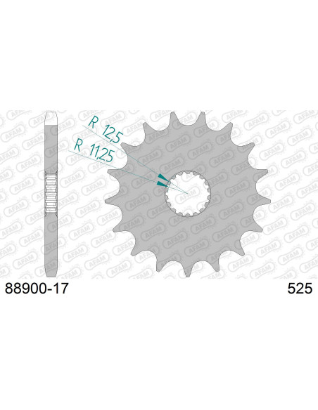 Kit chaîne acier TRIUMPH 1200 SPEEDMASTER 2019-2023   