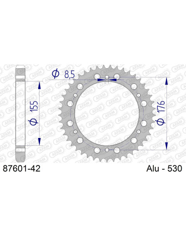 Kit chaîne alu TRIUMPH 955 I DAYTONA MONOB 2004-2006   