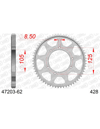 Kit chaîne acier FB MONDIAL 125 HIPSTER 2017-2020   