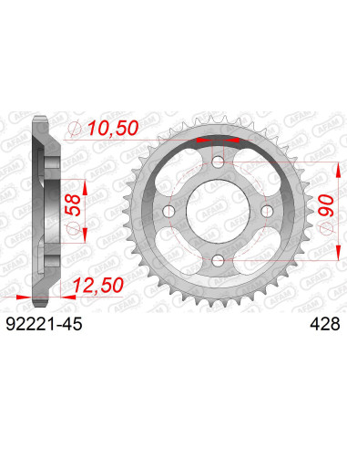 Kit chaîne acier ORCAL SPRINT 125 2018-2019   