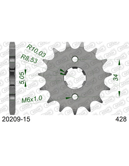 Kit chaîne acier ORCAL NK01 125 2018-2019   