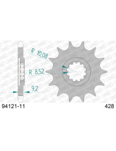 Kit chaîne alu HM 50 DERAPAGE 2003-2013    2