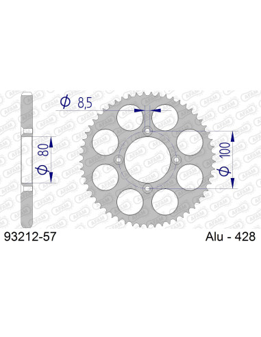 Kit chaîne alu SCORPA SY 175 F 2003-2006   