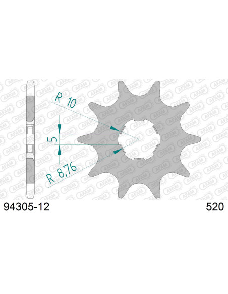 Kit chaîne alu JCM 233/333 BRAKE DRUM   