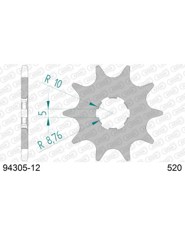 Kit chaîne alu JCM 233/333 BRAKE DISQ   