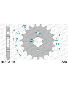 Kit chaîne alu LAVERDA SF 750 1974-1977    2