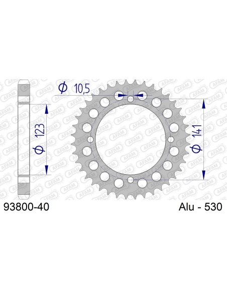 Kit chaîne alu LAVERDA SF 750 1974-1977   