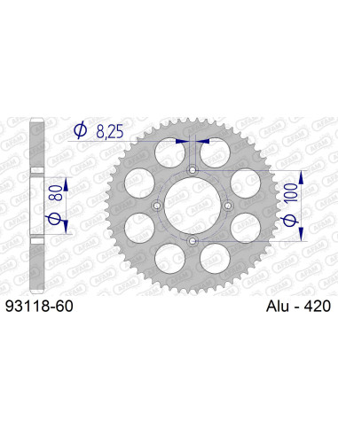 Kit chaîne alu GAS-GAS 80 TXT 2002-2006   
