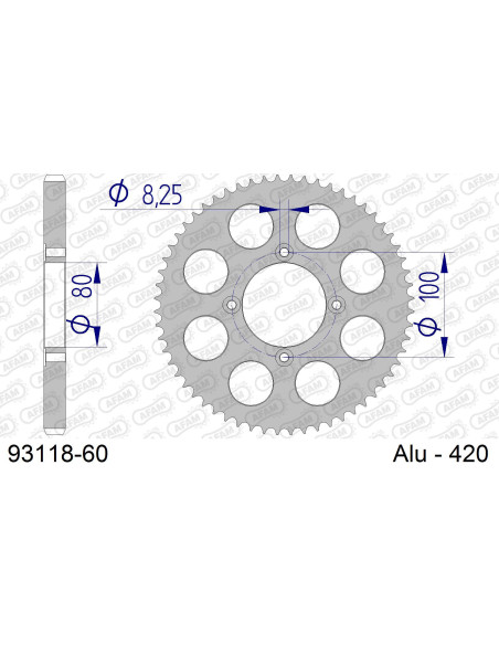 Kit chaîne alu GAS-GAS 80 TXT 2002-2006   