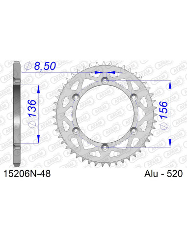 Kit chaîne alu GAS-GAS MC 125 2003-2005   