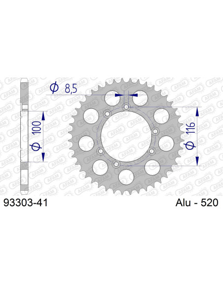 Kit chaîne alu GAS GAS 321 TXT 1999-2001   