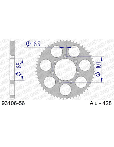 Kit chaîne alu TM 80 SW CROSS/END 2002-2005   