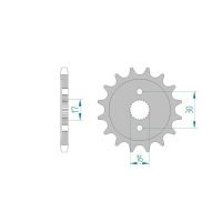 Pignon AFAM pour moto au pas de 428