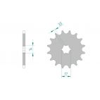 Kit chaine DID  ACIER KAWASAKI AR 80 1989 à 1992