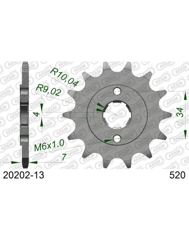 Kit chaîne alu AJP 125/200 PR4 LONG LIFE 2004-2011   