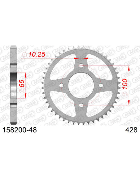 Kit chaîne acier SYM 185 VF 2019   