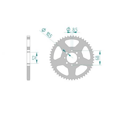 Kit chaine DID  ACIER KAWASAKI KLX 110 2001 à 2002