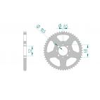 Kit chaine DID  ACIER KAWASAKI KLX 110 2001 à 2002