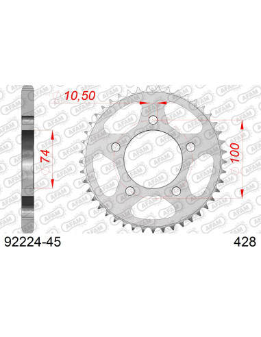 Kit chaîne acier DEALIM VL 125 DAYSTAR 2013-2021   