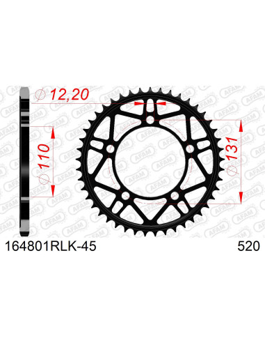Kit chaîne acier BMW S 1000 RR #520 RLK 2012-2014   