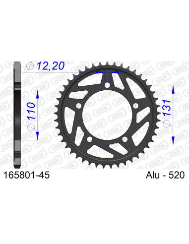 Kit chaîne alu BMW S 1000 RR RACE #520 2014-2018   