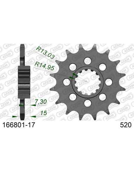 Kit chaîne alu RACE BMW S 1000 RR FORGED WH 2014-2018   