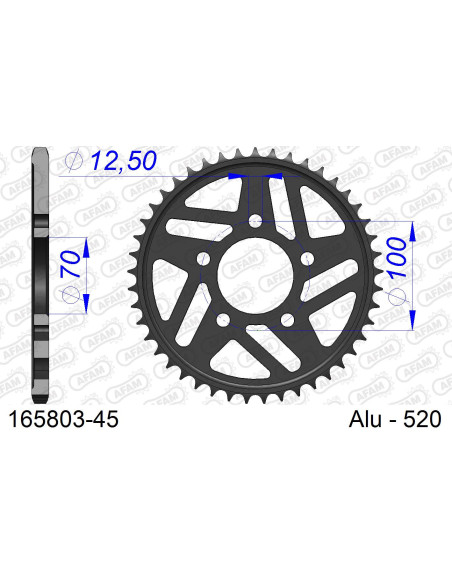 Kit chaîne alu RACE BMW S 1000 R Forged Wh 2017-2020   